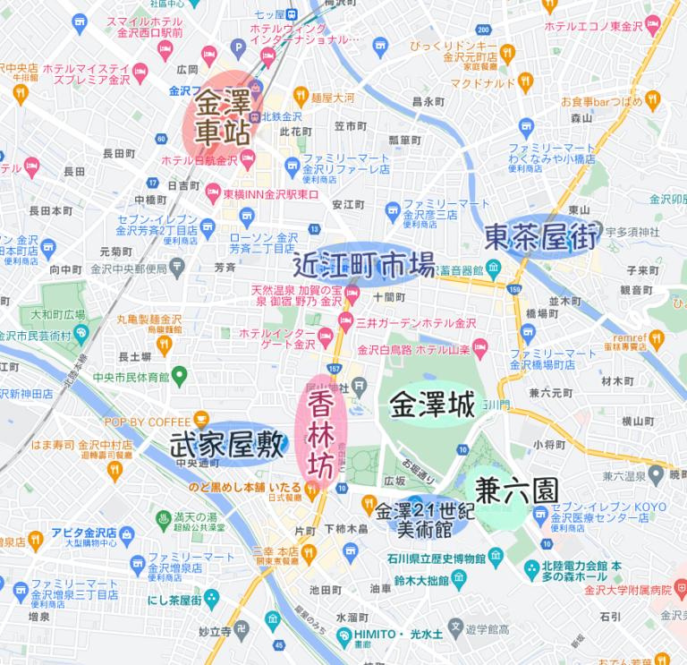 [金澤飯店] Top13！金澤車站住宿 @ 出站就到飯店,金澤旅遊地圖+交通攻略！ - 樂活的大方