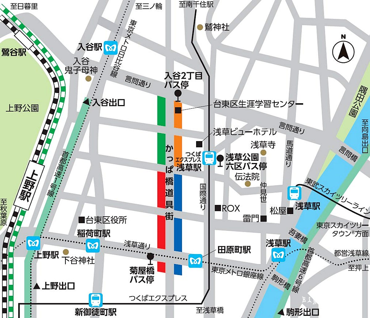 東京合羽橋道具街 地圖