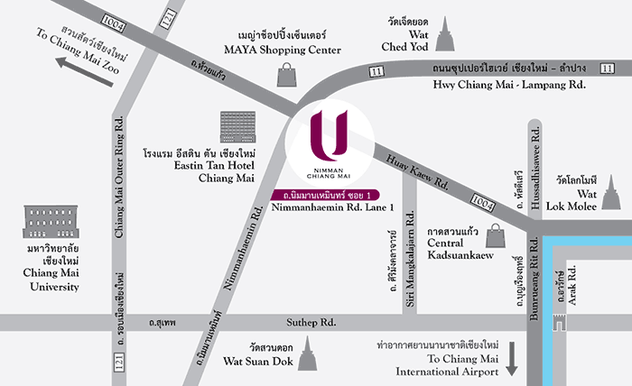 清邁U尼曼飯店 地圖