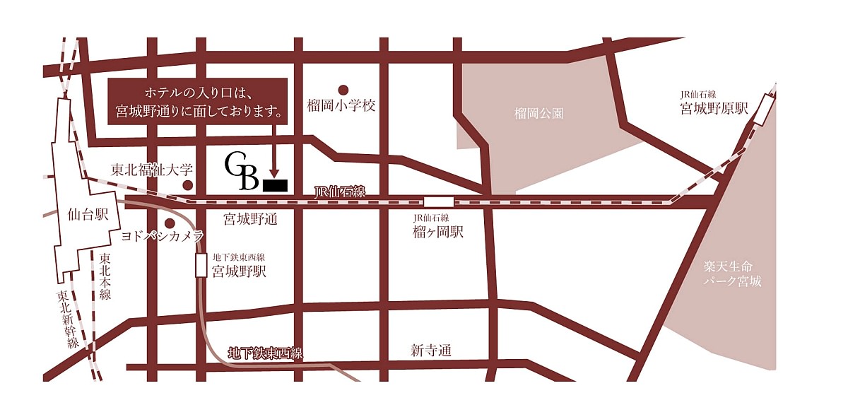 仙台駅飯店 Hotel Grand Bach Sendai MAP