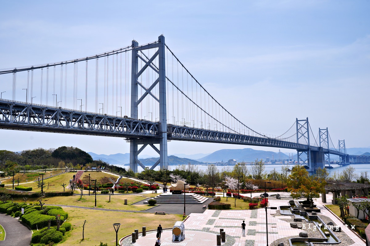 香川縣坂出市 与島PA 休息站 展望台 瀨戶大橋