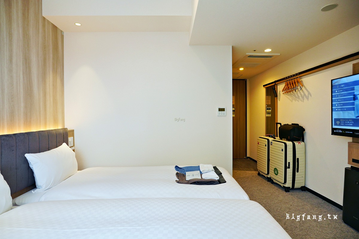 札幌狸小路住宿 VIA INN PRIME 札幌大通飯店 TWIN雙床房